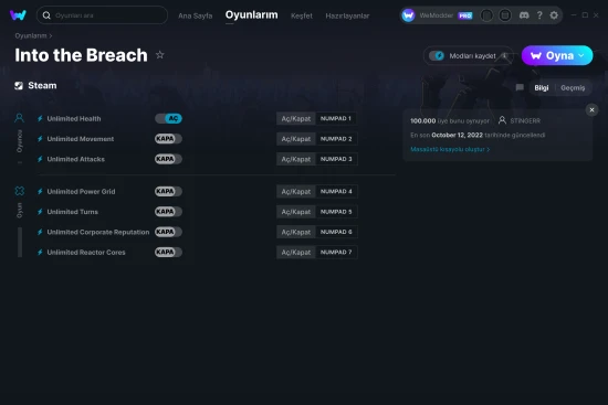 Into the Breach hilelerin ekran görüntüsü
