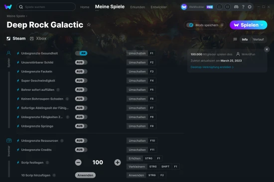 Deep Rock Galactic Cheats Screenshot