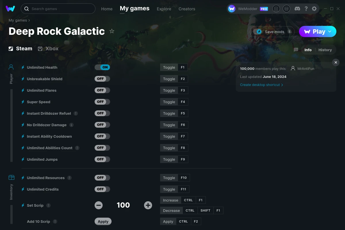 Deep Rock Galactic Cheats & Trainers for PC | WeMod