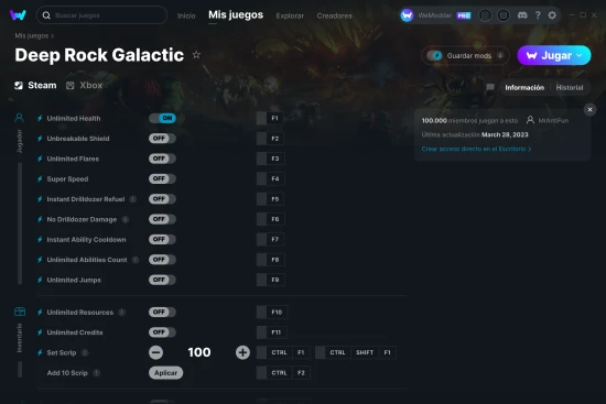 captura de pantalla de las trampas de Deep Rock Galactic