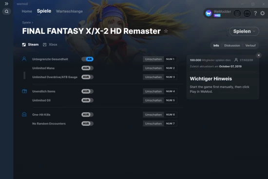 FINAL FANTASY X/X-2 HD Remaster Cheats Screenshot