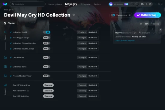 cheaty Devil May Cry HD Collection zrzut ekranu