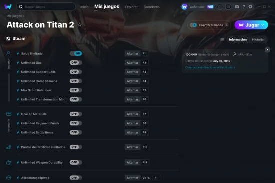 captura de pantalla de las trampas de Attack on Titan 2