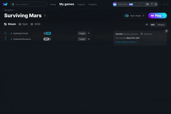 Surviving Mars cheats screenshot