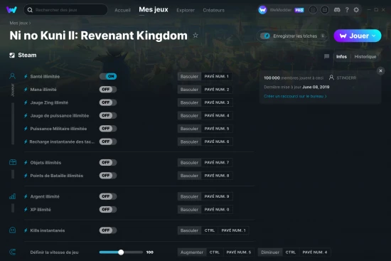Capture d'écran de triches de Ni no Kuni II: Revenant Kingdom