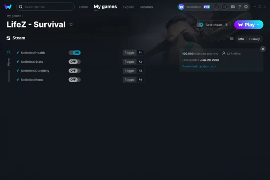 LifeZ - Survival cheats screenshot