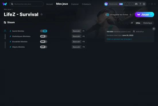 Capture d'écran de triches de LifeZ - Survival