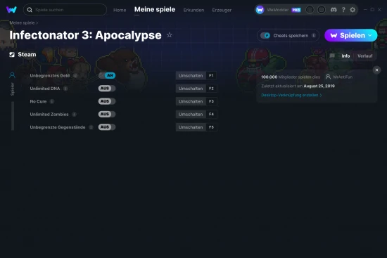 Infectonator 3: Apocalypse Cheats Screenshot