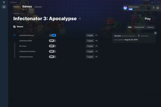 Infectonator 3: Apocalypse cheats screenshot