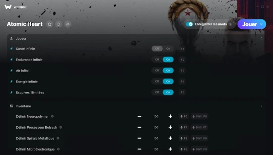 Capture d'écran de triches de Atomic Heart