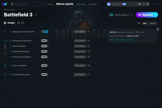 Battlefield 3 Cheats Screenshot