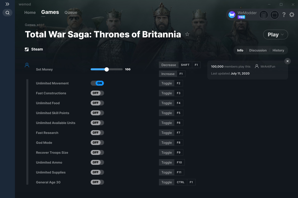 Total War Saga: Thrones of Britannia Cheats and Trainer for Steam ...