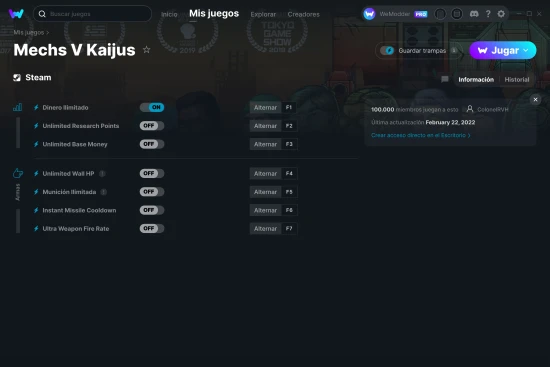 captura de pantalla de las trampas de Mechs V Kaijus