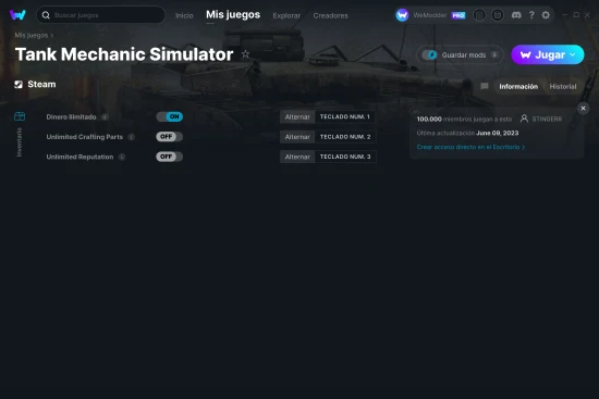 captura de pantalla de las trampas de Tank Mechanic Simulator