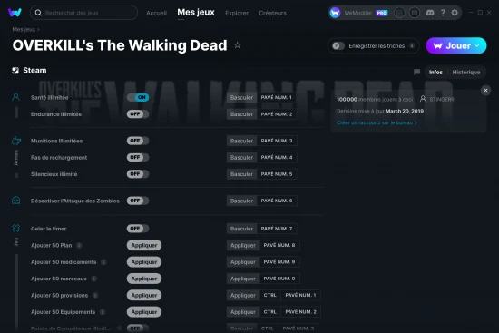 Capture d'écran de triches de OVERKILL's The Walking Dead