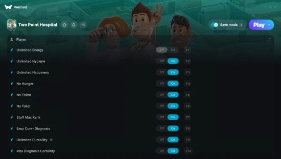 Two Point Hospital cheats screenshot