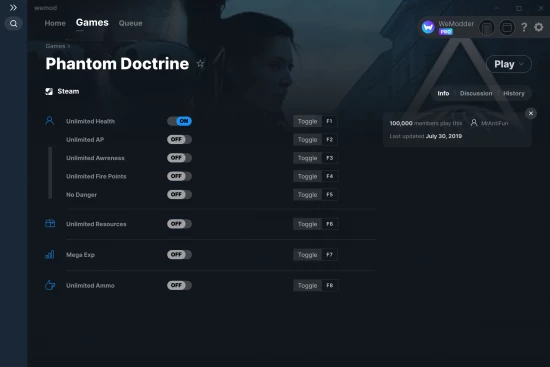 Phantom Doctrine cheats screenshot