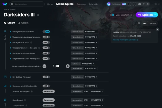 Darksiders III Cheats Screenshot