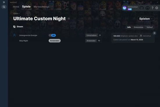 Ultimate Custom Night Cheats Screenshot