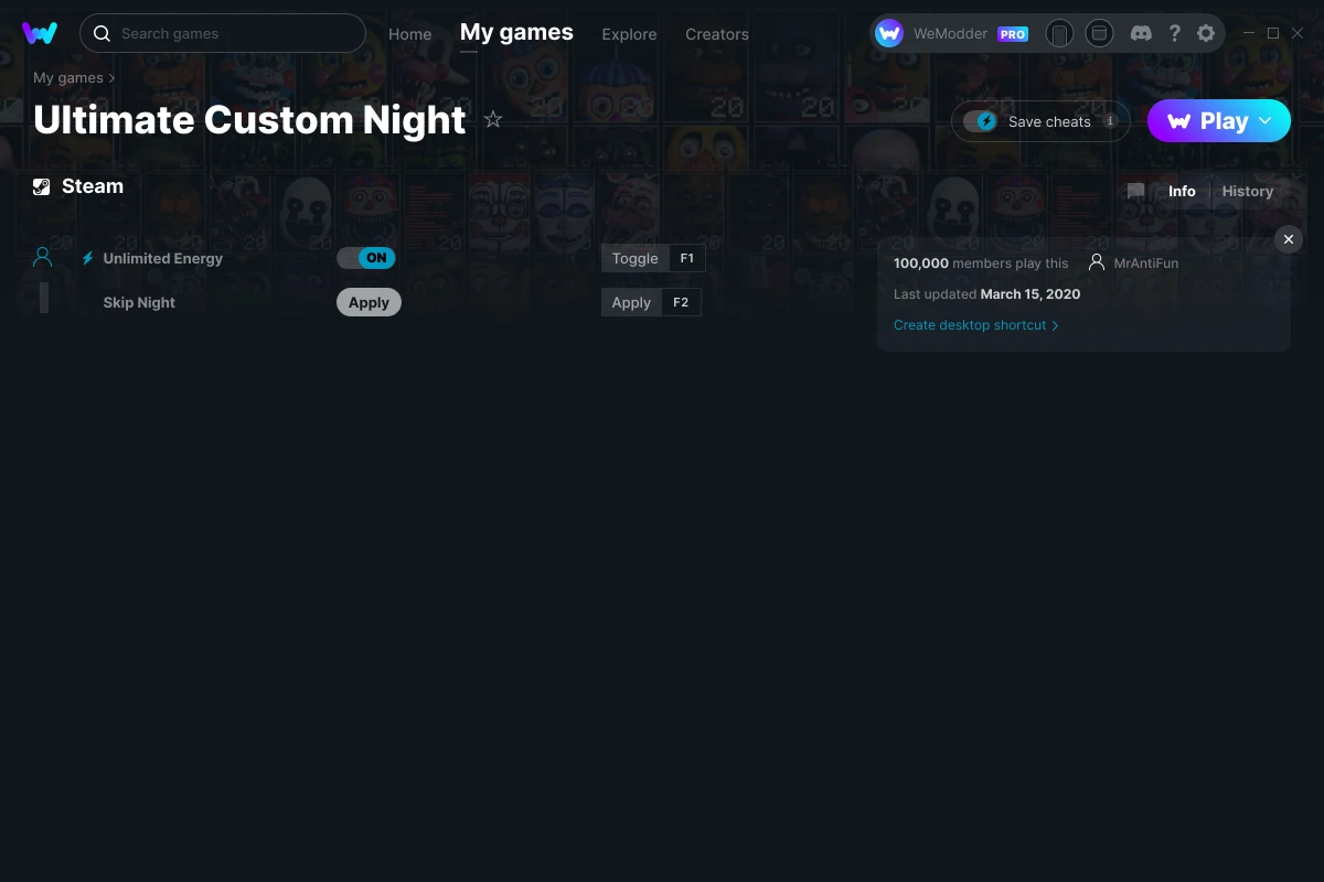 Ultimate Custom Night APK + Mod (Unlimited Power) Download