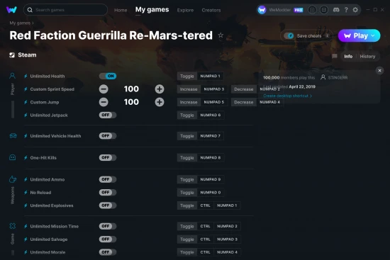 Red Faction Guerrilla Re-Mars-tered cheats screenshot