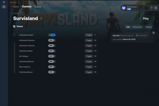 Survisland cheats screenshot
