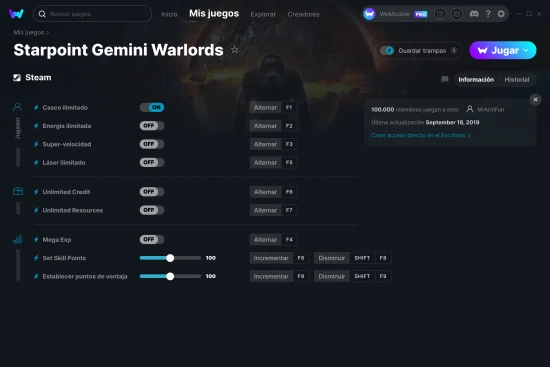 captura de pantalla de las trampas de Starpoint Gemini Warlords