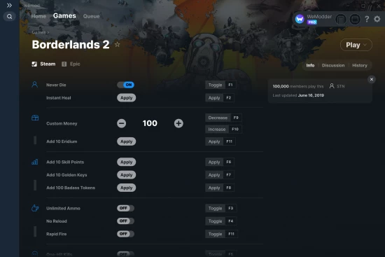 Borderlands 2 cheats screenshot