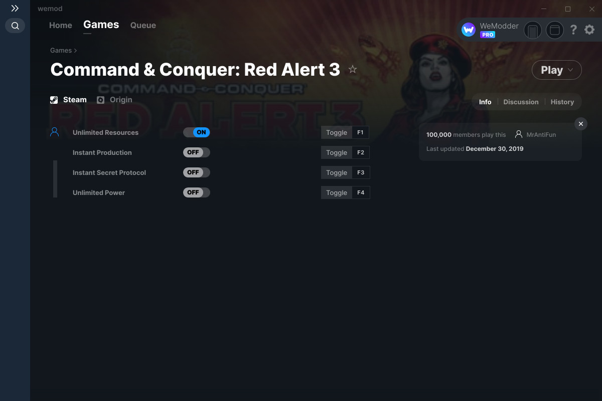 command and conquer red alert 3 uprising trainer origin version