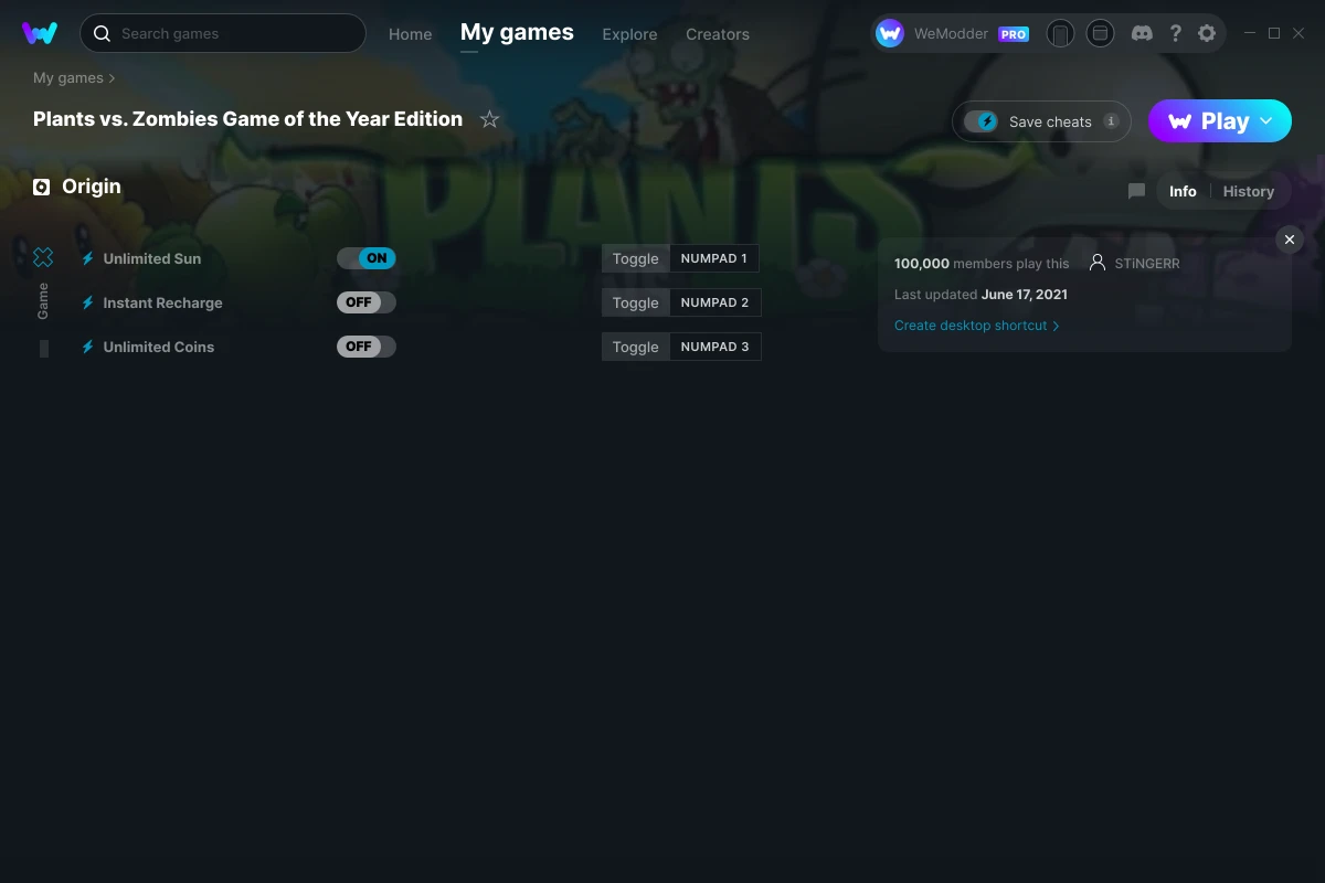 Plants vs. Zombies Game of the Year Edition Cheats & Trainers for PC | WeMod