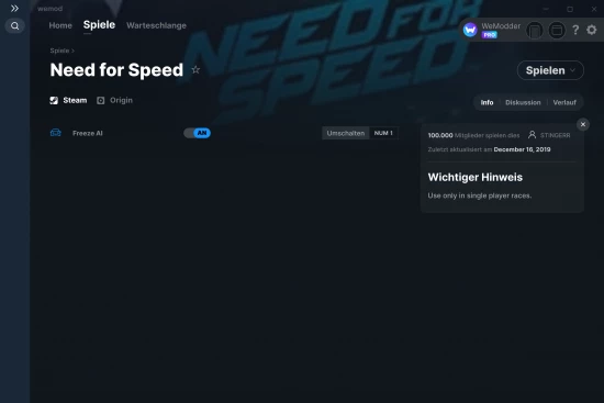 Need for Speed Cheats Screenshot