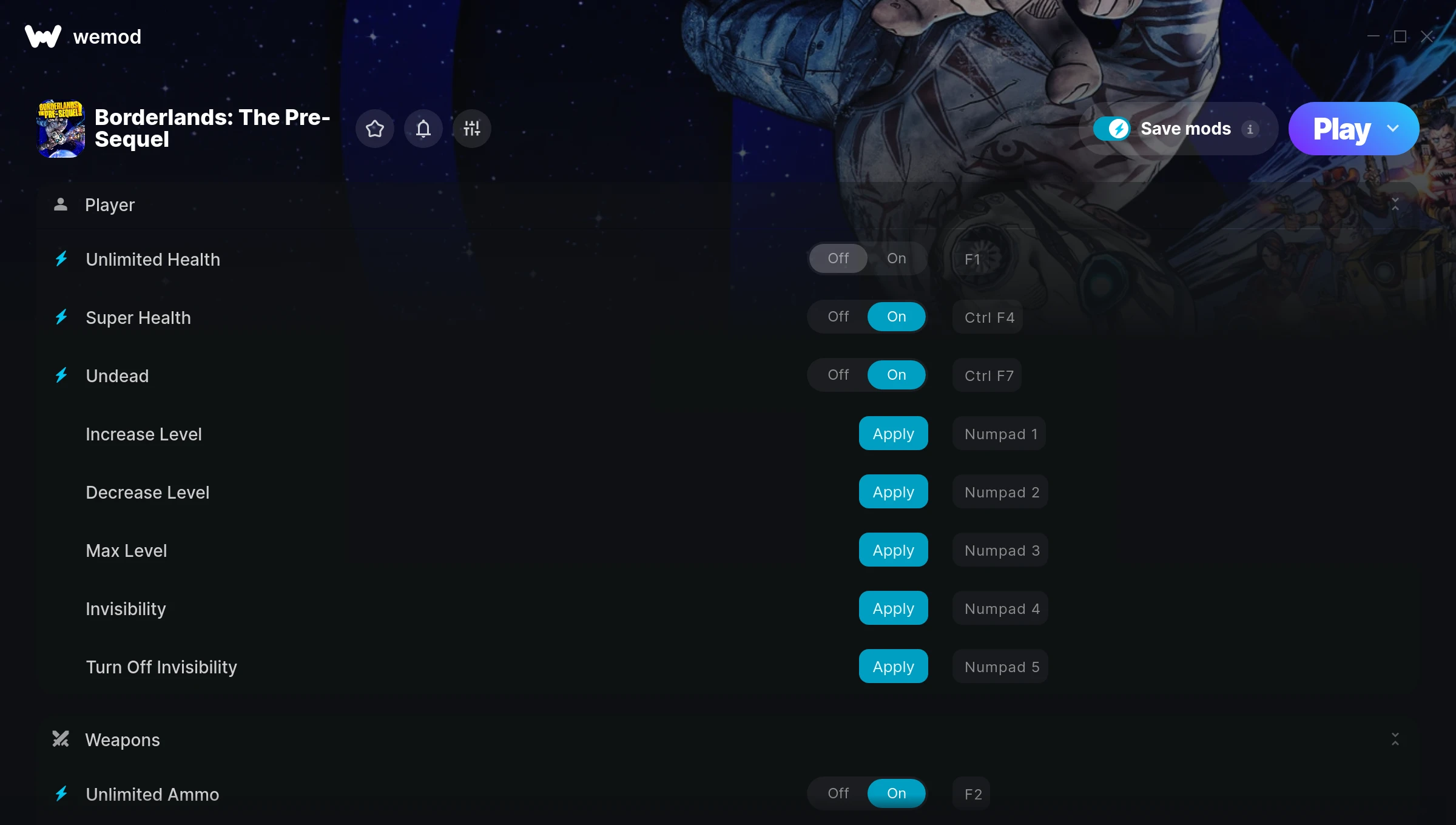 Borderlands pre sequel save editor