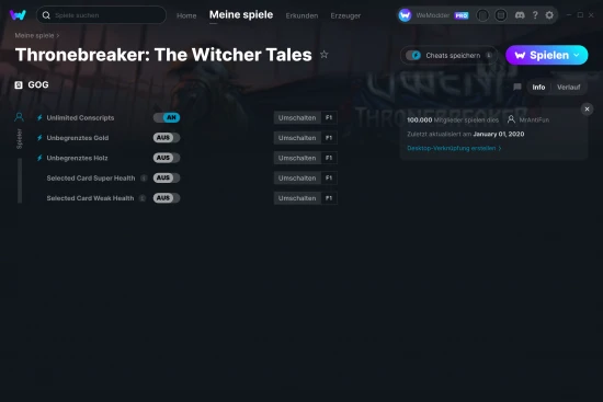 Thronebreaker: The Witcher Tales Cheats Screenshot