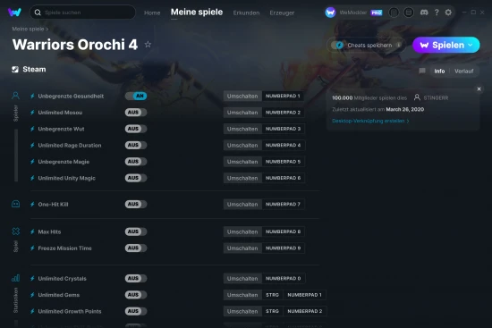 Warriors Orochi 4 Cheats Screenshot