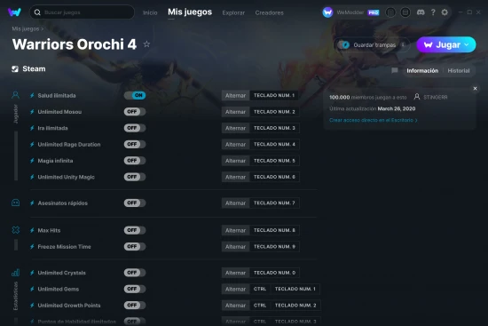 captura de pantalla de las trampas de Warriors Orochi 4