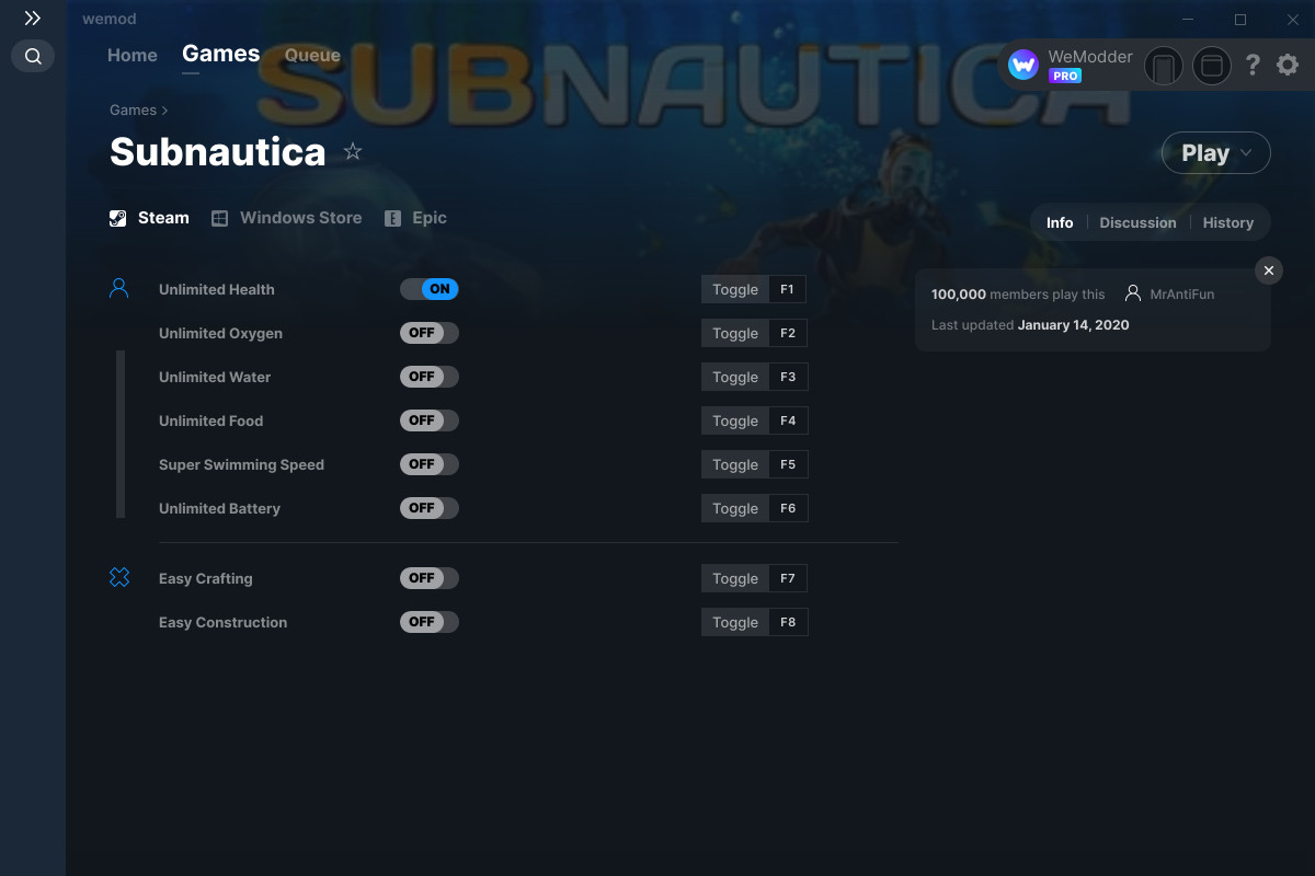 subnautica cheats mods