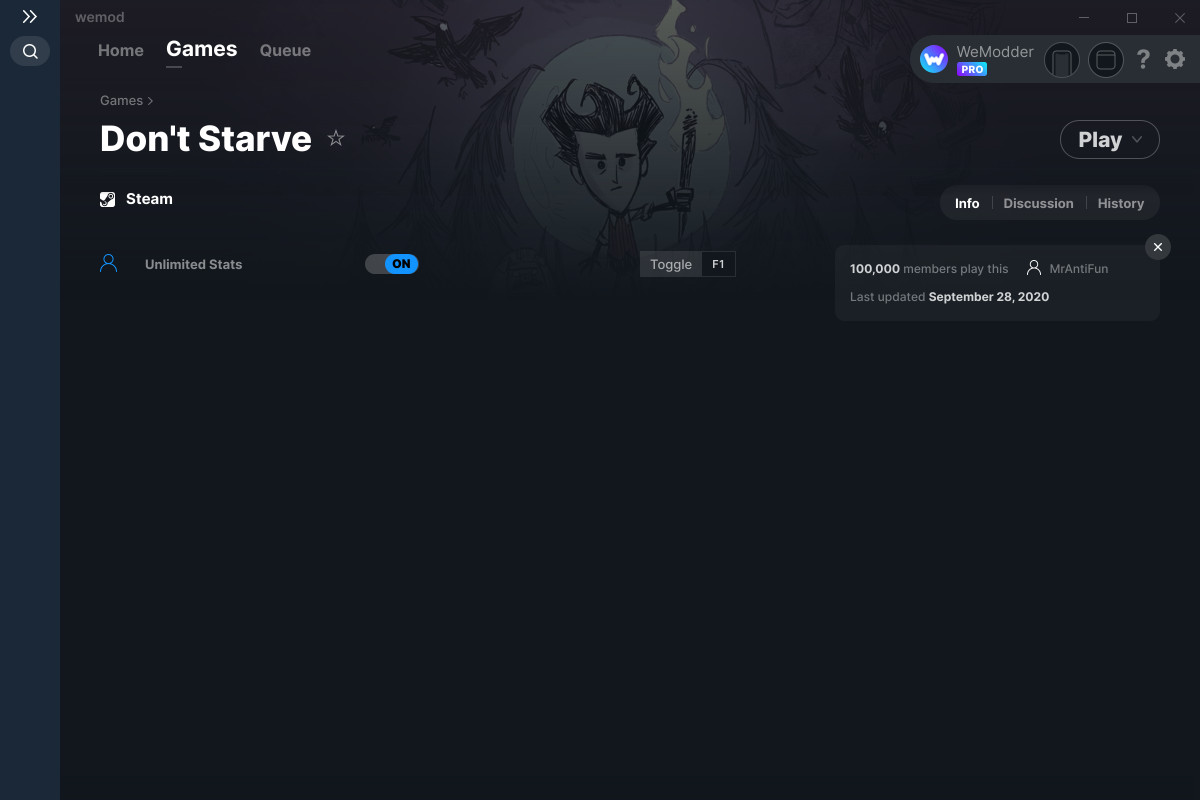 Don't Starve Cheats and Trainer for Steam - Trainers - WeMod Community