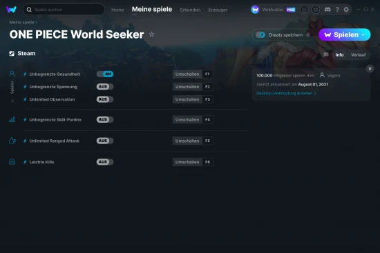 ONE PIECE World Seeker Cheats Screenshot