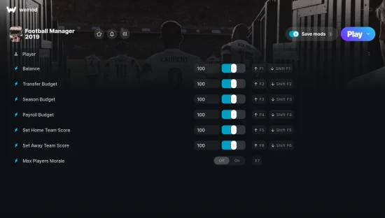 Football Manager 2019 cheats screenshot