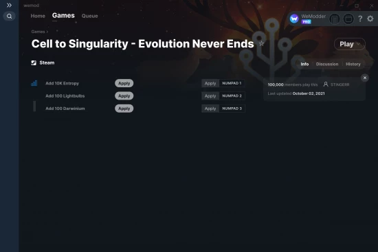 Cell to Singularity - Evolution Never Ends cheats screenshot