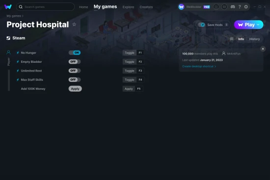 Project Hospital cheats screenshot