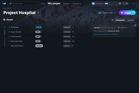 captura de pantalla de las trampas de Project Hospital