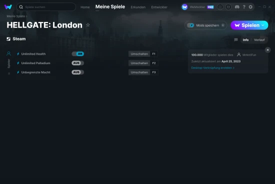HELLGATE: London Cheats Screenshot