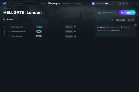 captura de pantalla de las trampas de HELLGATE: London