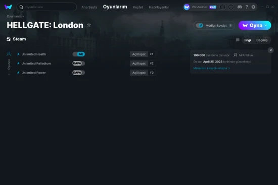 HELLGATE: London hilelerin ekran görüntüsü