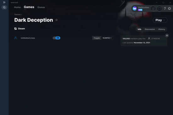 Dark Deception cheats screenshot