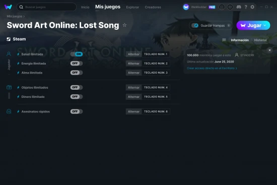 captura de pantalla de las trampas de Sword Art Online: Lost Song