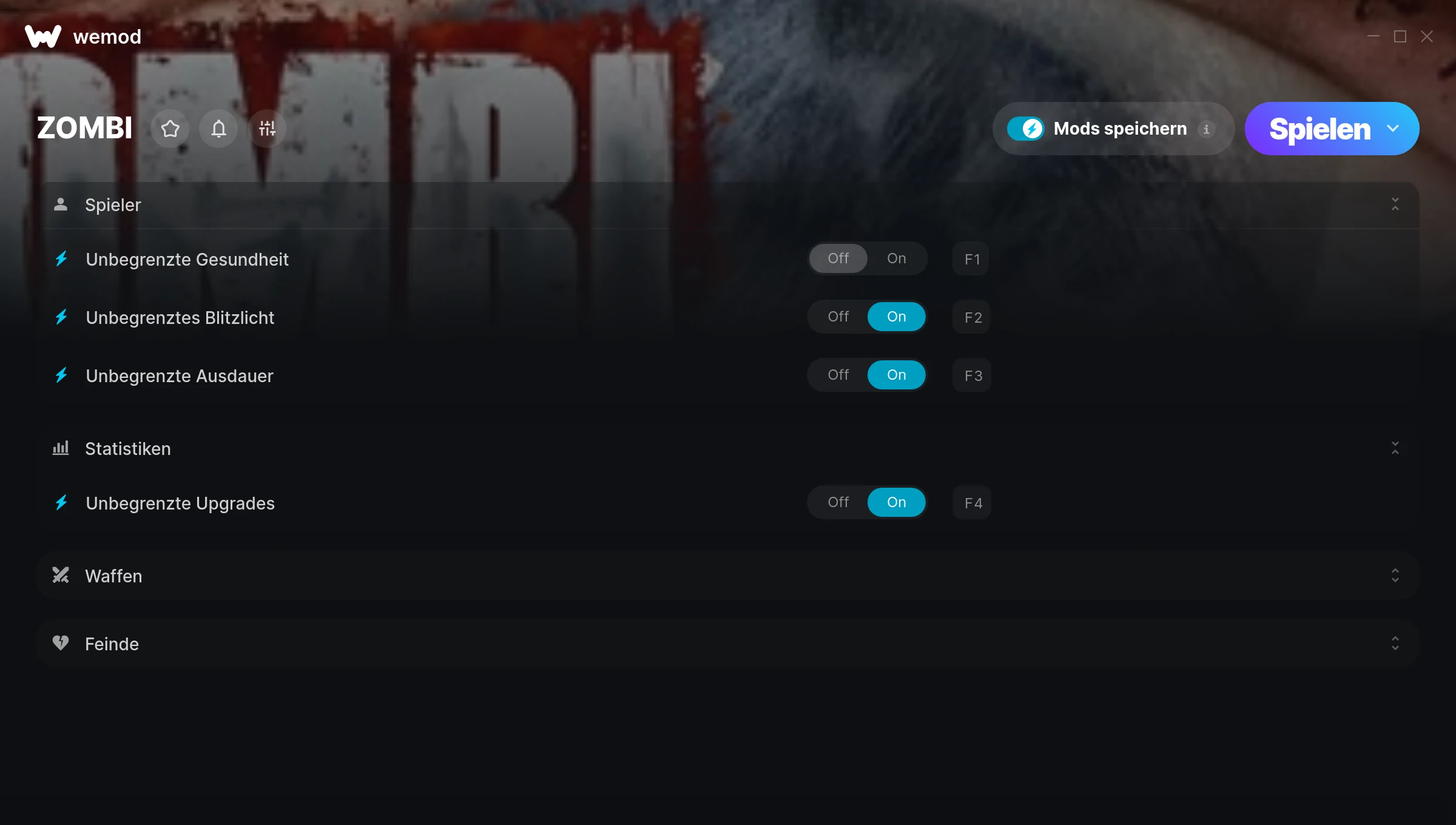 ZOMBI Cheats Screenshot