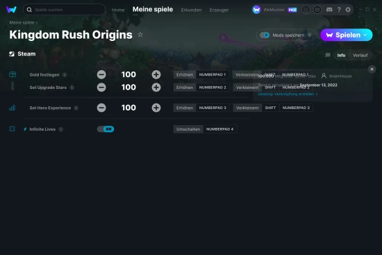 Kingdom Rush Origins Cheats Screenshot