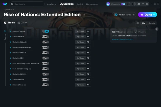 Rise of Nations: Extended Edition hilelerin ekran görüntüsü